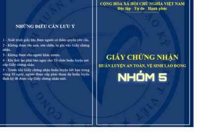 Chứng chỉ an toàn lao động - Nhóm 5