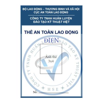 Thẻ an toàn lao động điện - nhóm 3